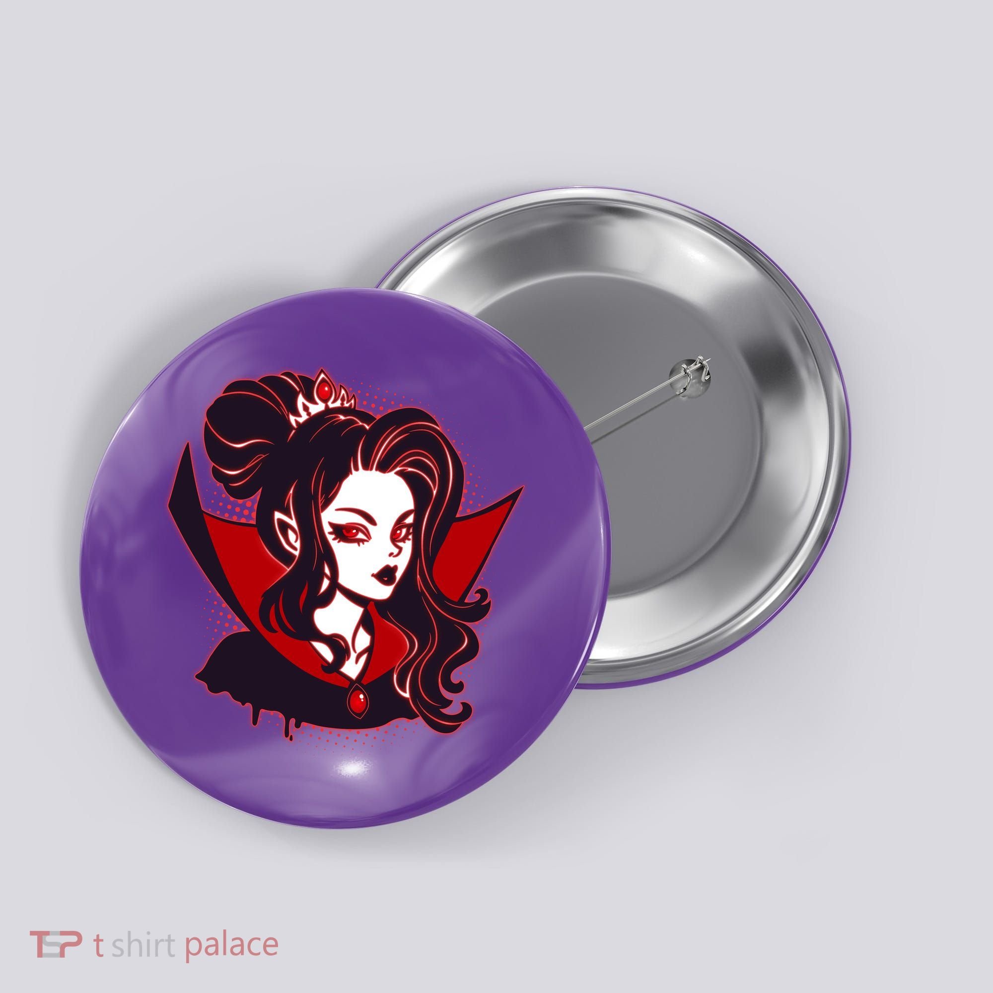 Halloween Dracula Vampire Princess Button