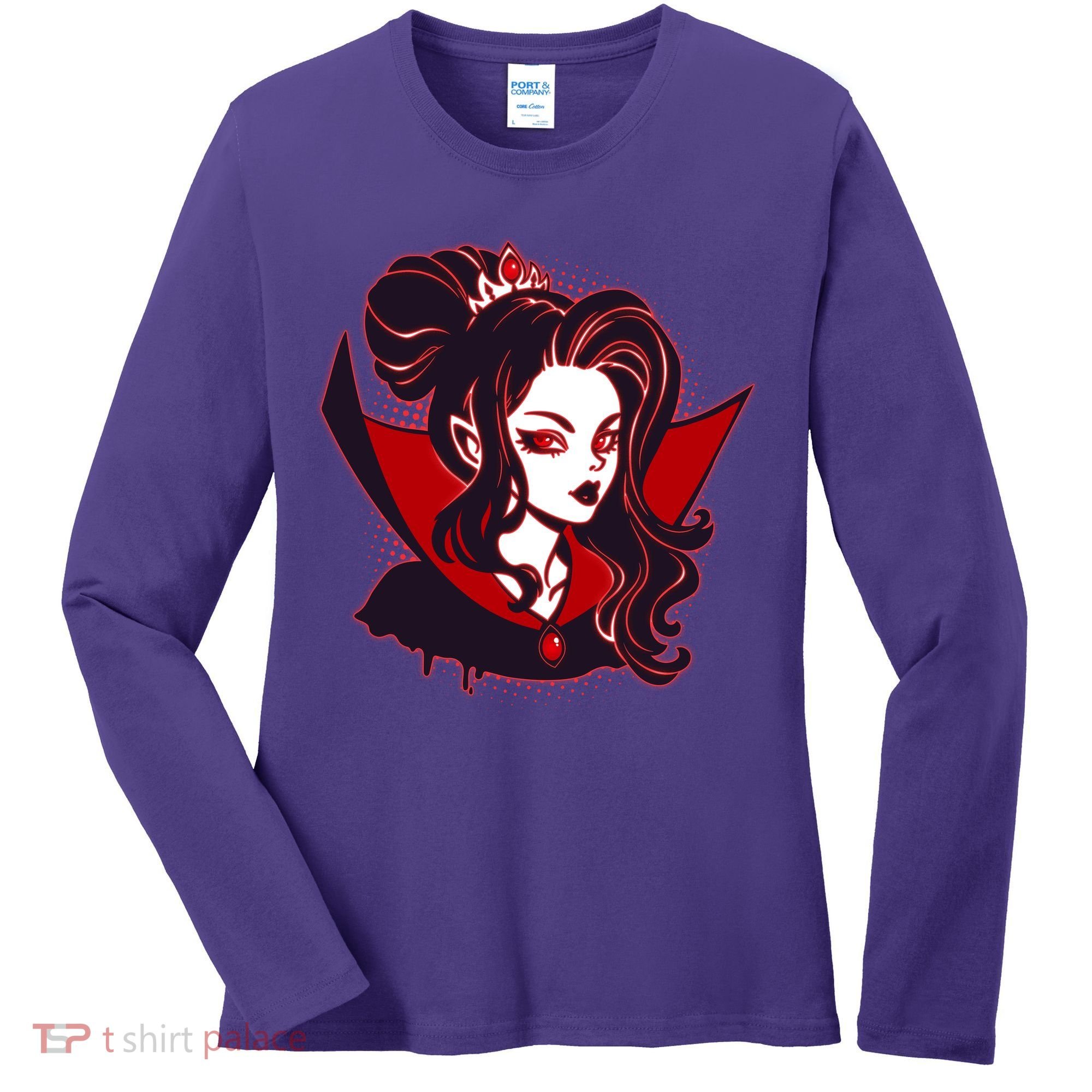 Halloween Dracula Vampire Princess Women's Long Sleeve Shirt