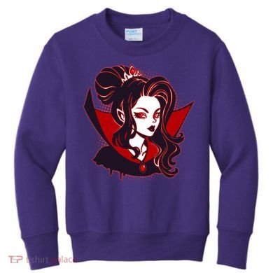 Halloween Dracula Vampire Princess Kids Sweatshirt