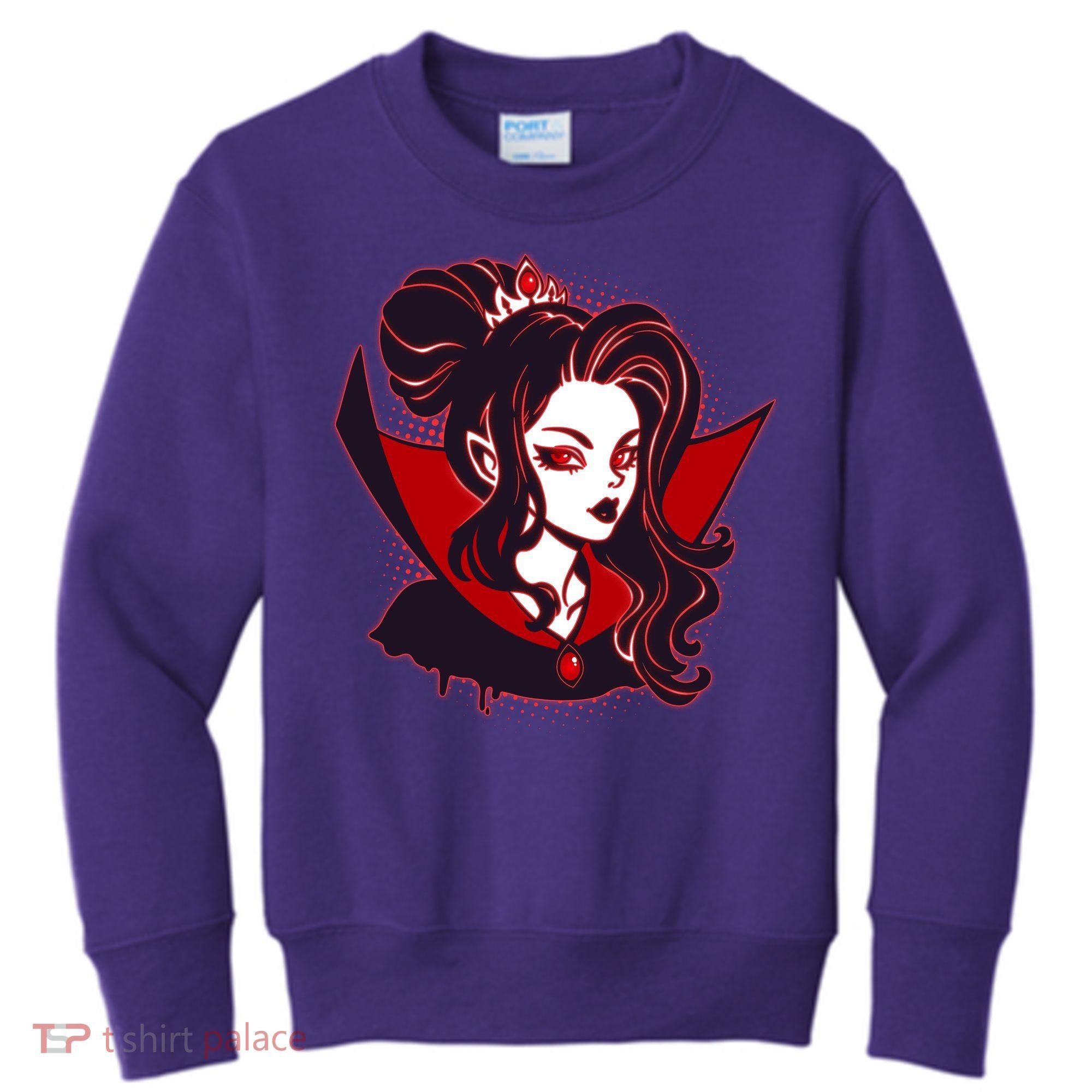 Halloween Dracula Vampire Princess Kids Sweatshirt