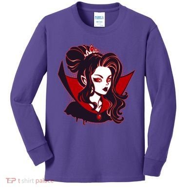 Halloween Dracula Vampire Princess Kids Long Sleeve Shirt