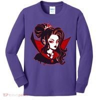 Halloween Dracula Vampire Princess Kids Long Sleeve Shirt thumb 0