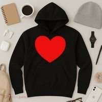 Heart Valentines Day Graphic Novelty Love Heart Hoodie thumb 3