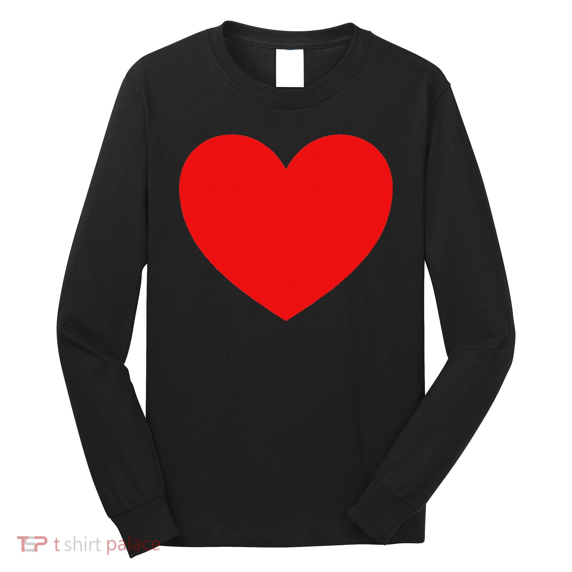 Heart Valentines Day Graphic Novelty Love Heart Long Sleeve Shirt