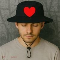 Heart Valentines Day Graphic Novelty Love Heart Bucket Hat thumb 2