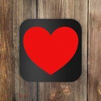 Heart Valentines Day Graphic Novelty Love Heart Coaster thumb 0