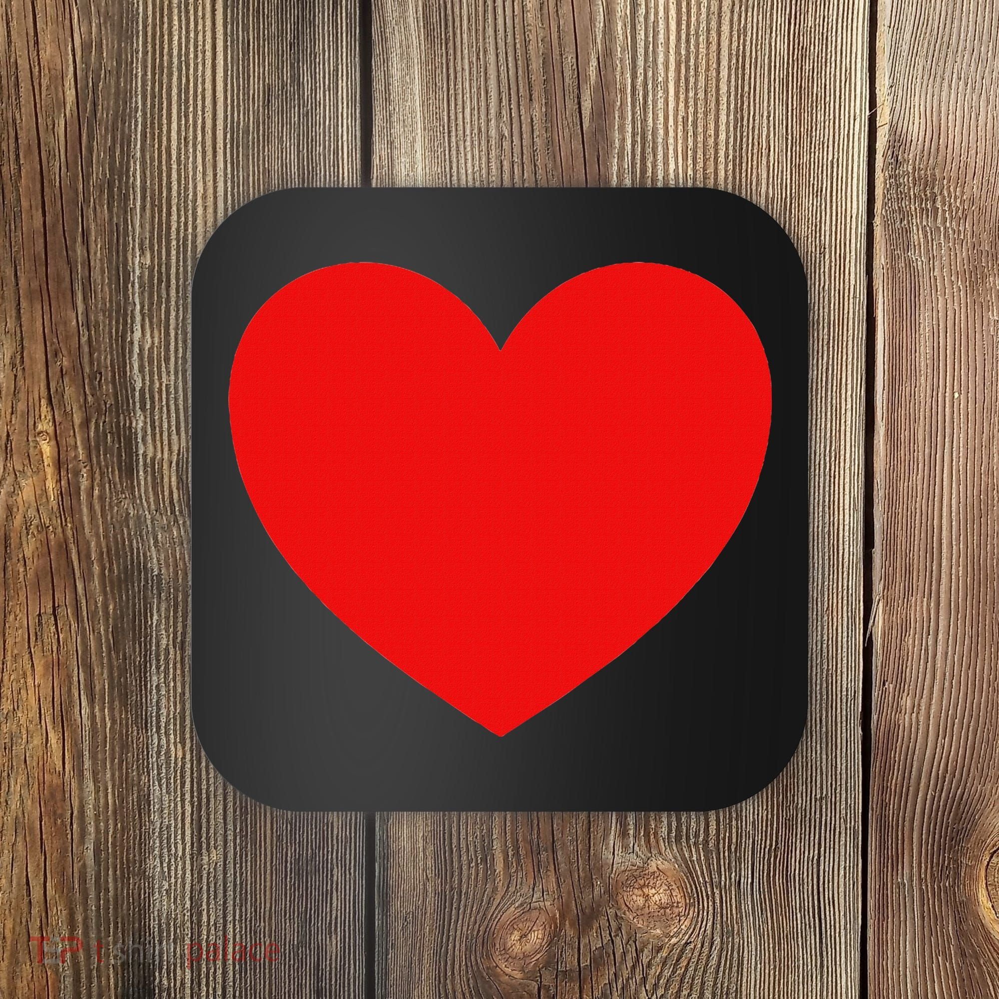Heart Valentines Day Graphic Novelty Love Heart Coaster