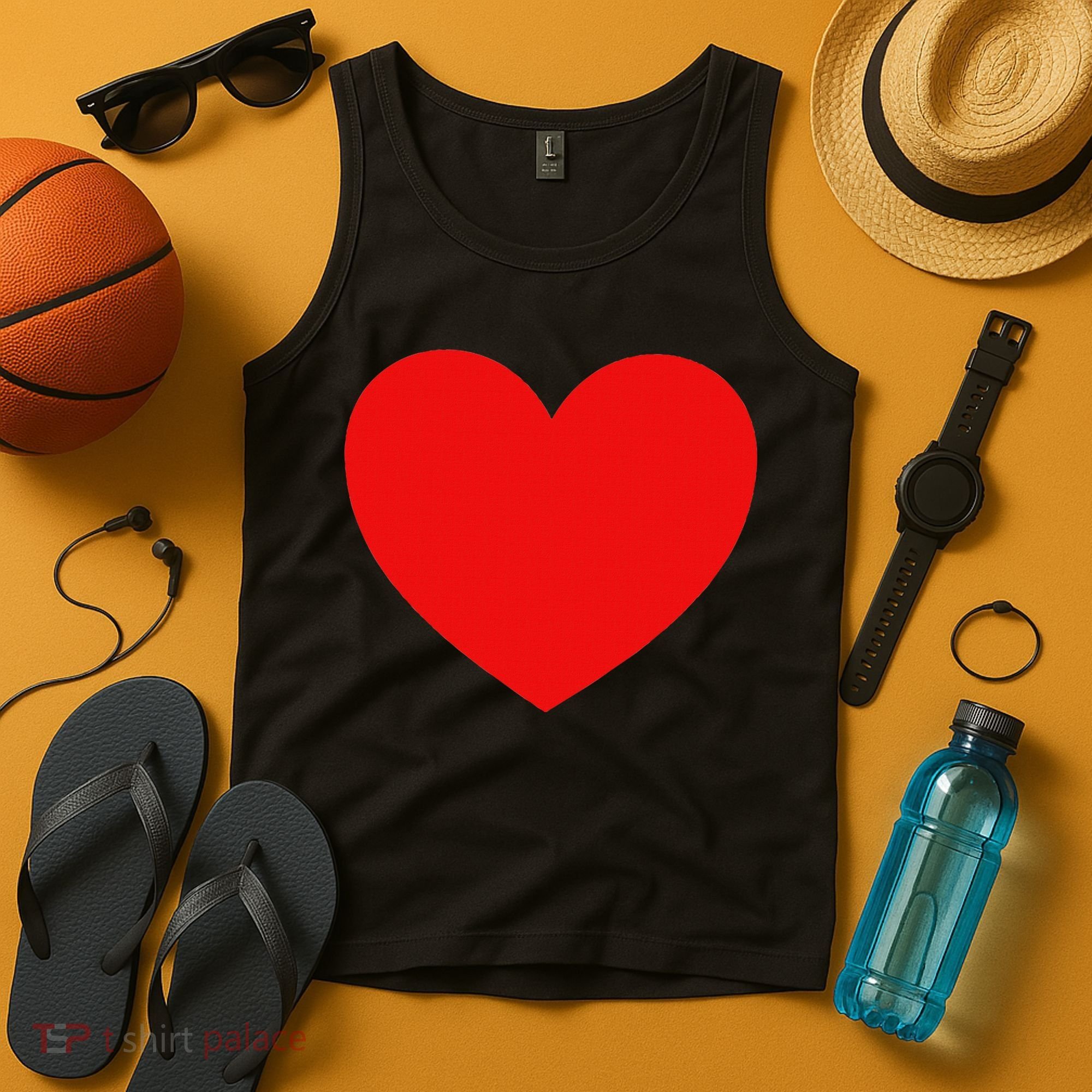 Heart Valentines Day Graphic Novelty Love Heart Tank Top