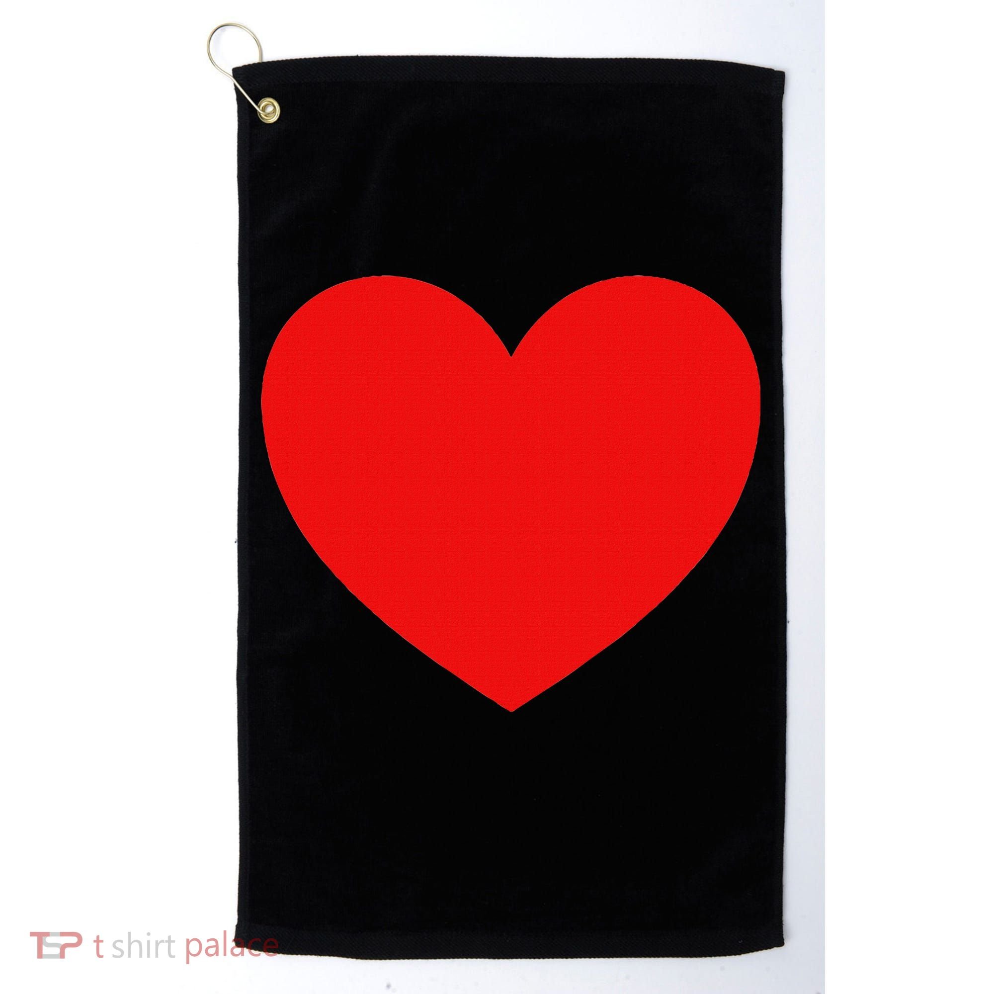 Heart Valentines Day Graphic Novelty Love Heart Golf Towel