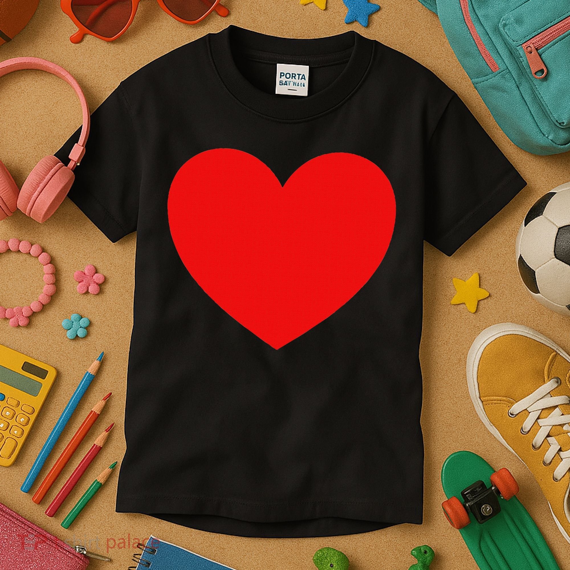 Heart Valentines Day Graphic Novelty Love Heart Kids T-Shirt