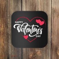 Happy Valentines Day Heart Cute Gift Coaster thumb 0