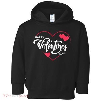 Happy Valentines Day Heart Cute Gift Toddler Hoodie