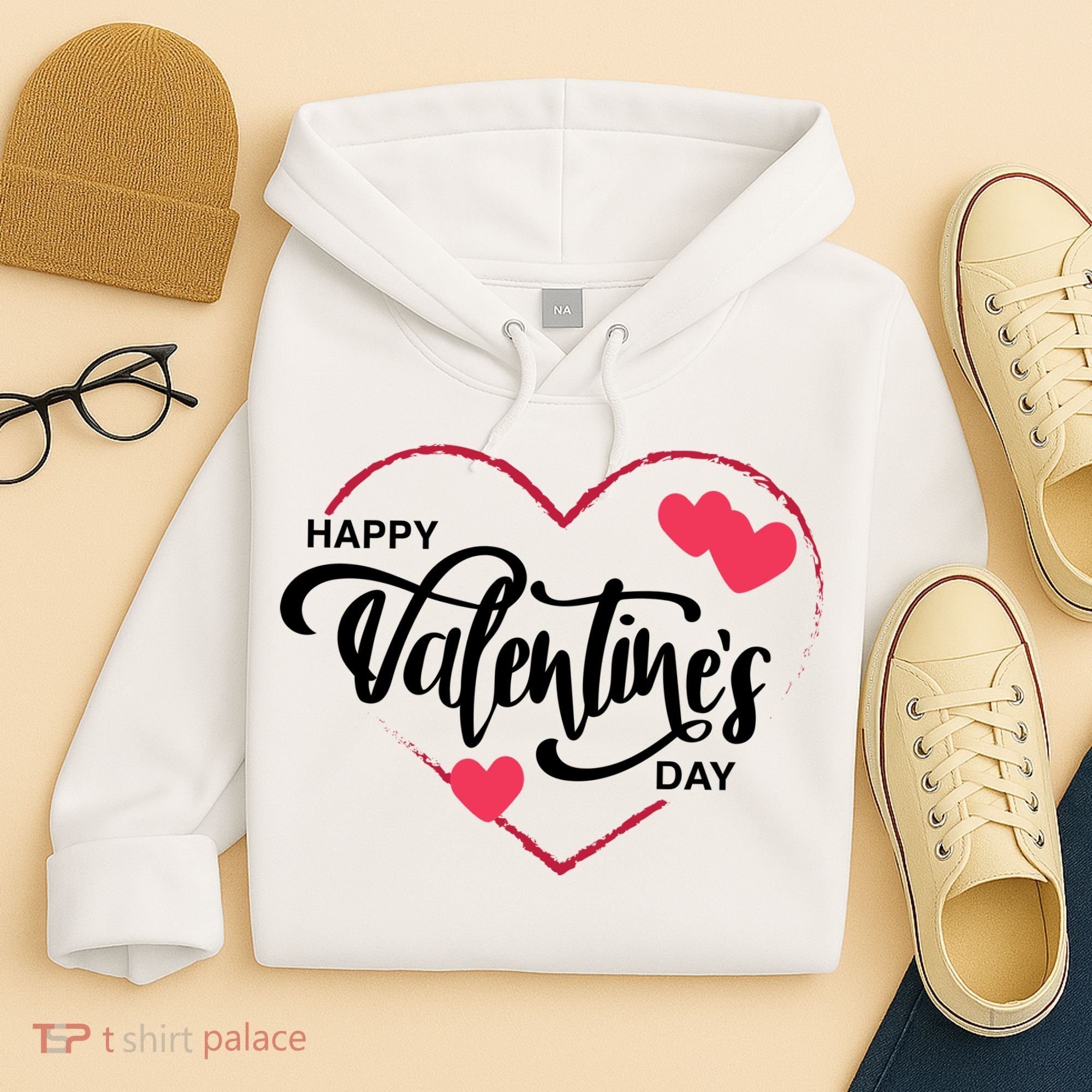 Happy Valentines Day Heart Cute Gift Hoodie