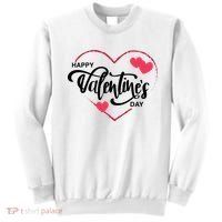 Happy Valentines Day Heart Cute Gift Sweatshirt thumb 0