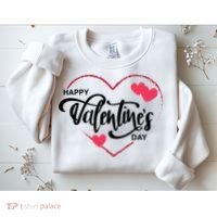 Happy Valentines Day Heart Cute Gift Sweatshirt thumb 2