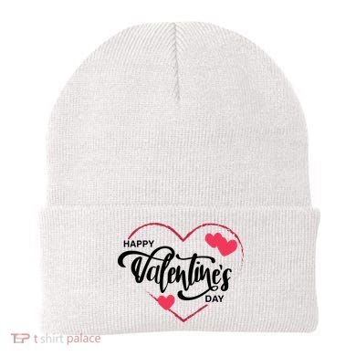 Happy Valentines Day Heart Cute Gift Beanie