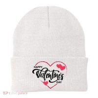 Happy Valentines Day Heart Cute Gift Beanie thumb 0