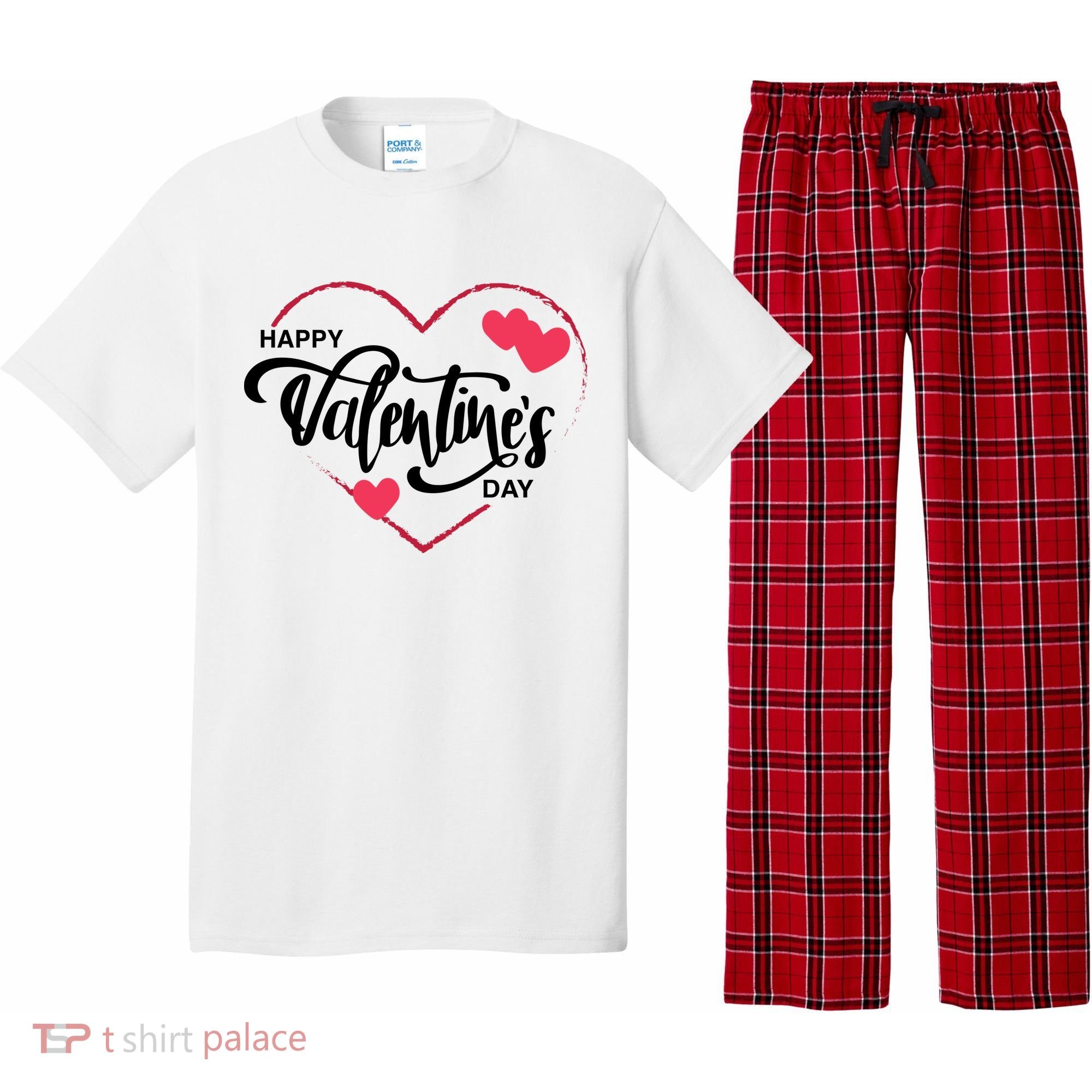 Happy Valentines Day Heart Cute Gift Pajama Set