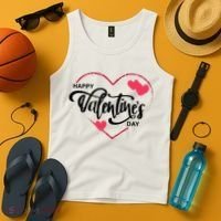 Happy Valentines Day Heart Cute Gift Tank Top thumb 4