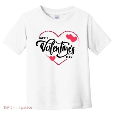 Happy Valentines Day Heart Cute Gift Toddler T-Shirt