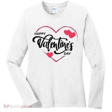 Happy Valentines Day Heart Cute Gift Women's Long Sleeve Shirt