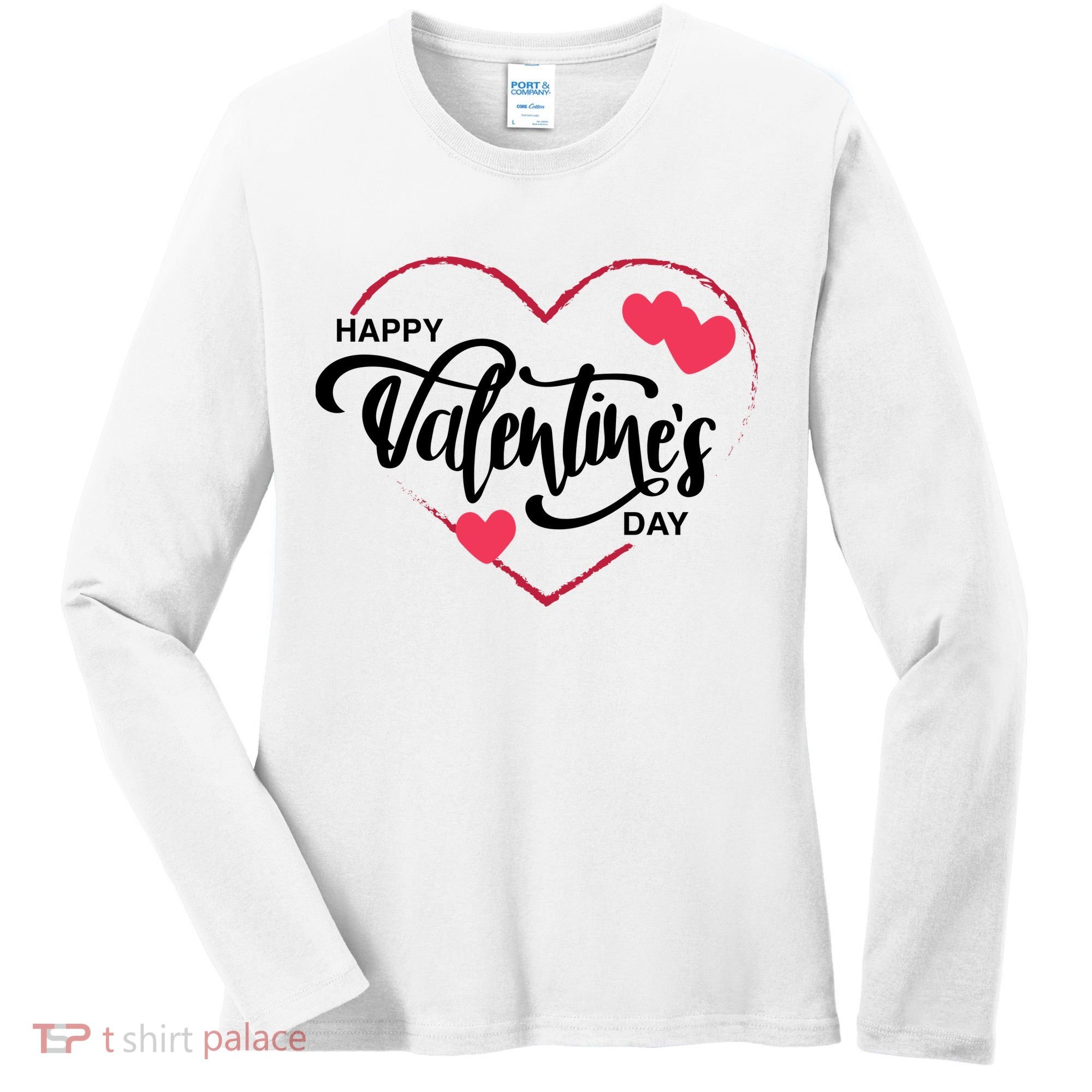 Happy Valentines Day Heart Cute Gift Women's Long Sleeve Shirt