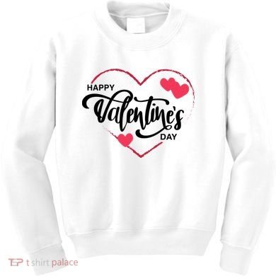 Happy Valentines Day Heart Cute Gift Kids Sweatshirt
