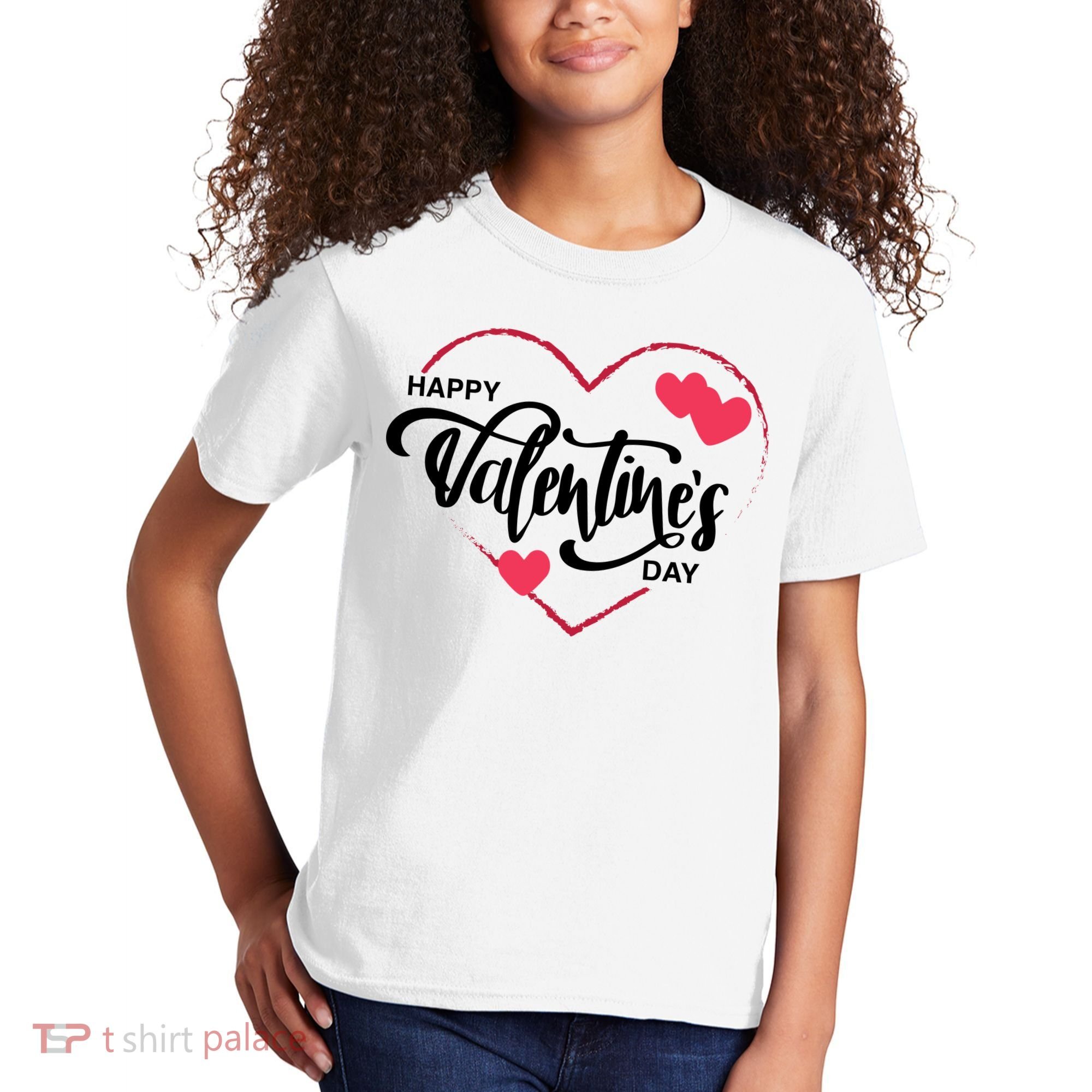 Happy Valentines Day Heart Cute Gift Kids T-Shirt