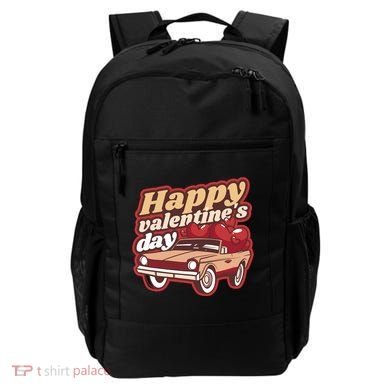 Happy Valentine's Day Vintage Car Backpack