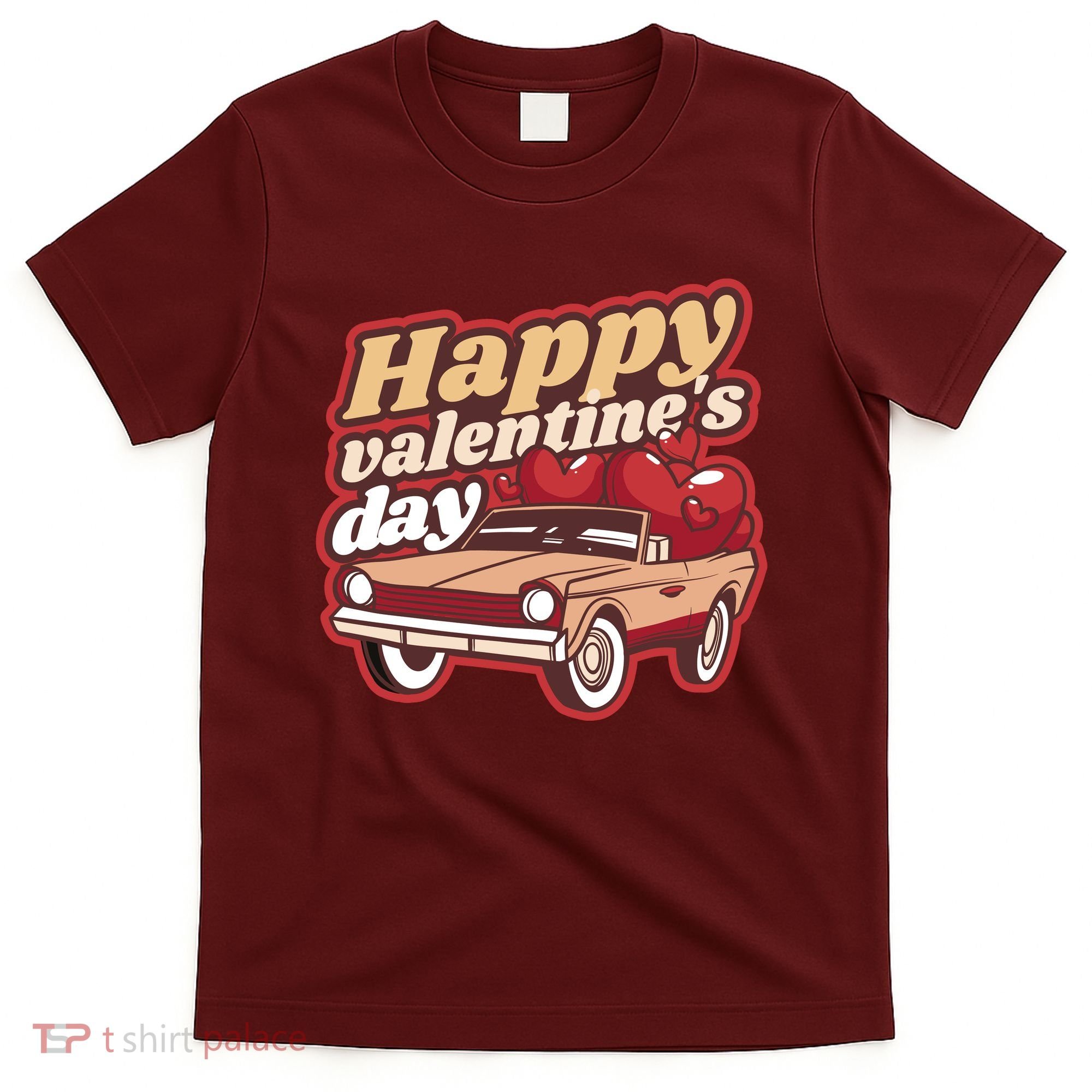 Happy Valentine's Day Vintage Car T-Shirt