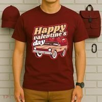 Happy Valentine's Day Vintage Car T-Shirt thumb 6
