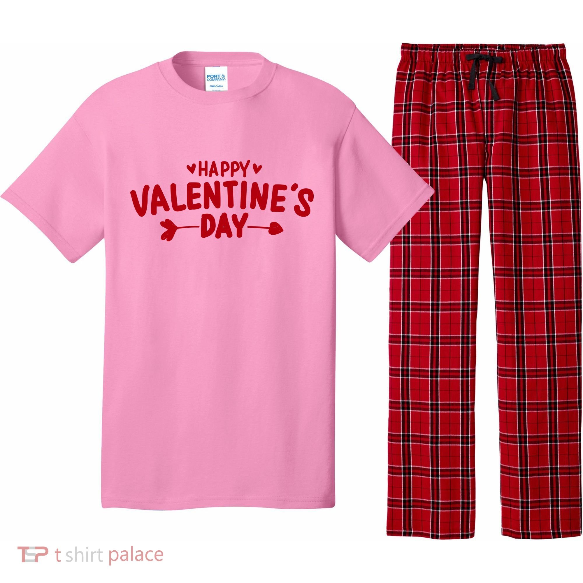 Happy Valentines Day Cute Holiday Gift Pajama Set