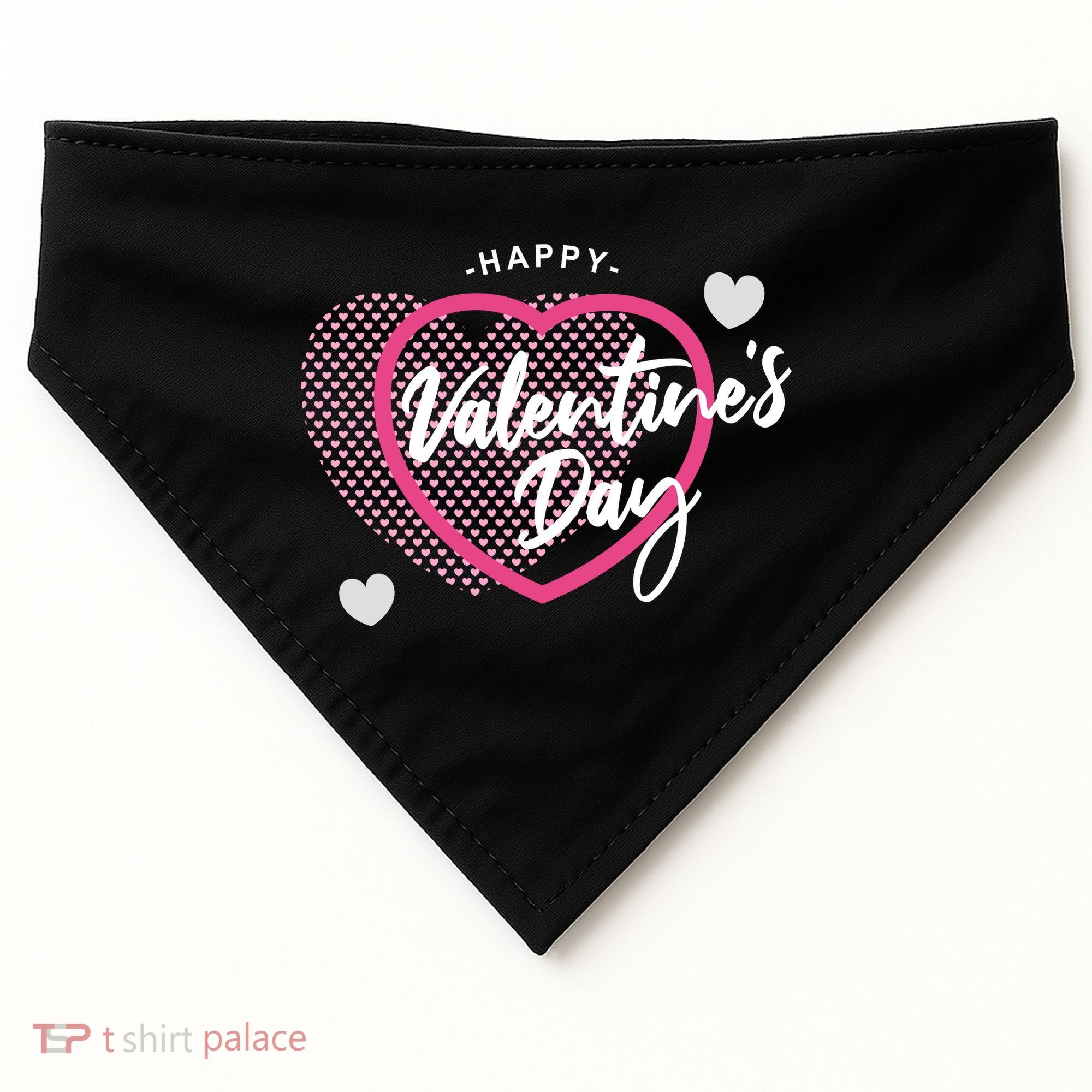 Happy Valentine's Day USA-Made Doggie Bandana