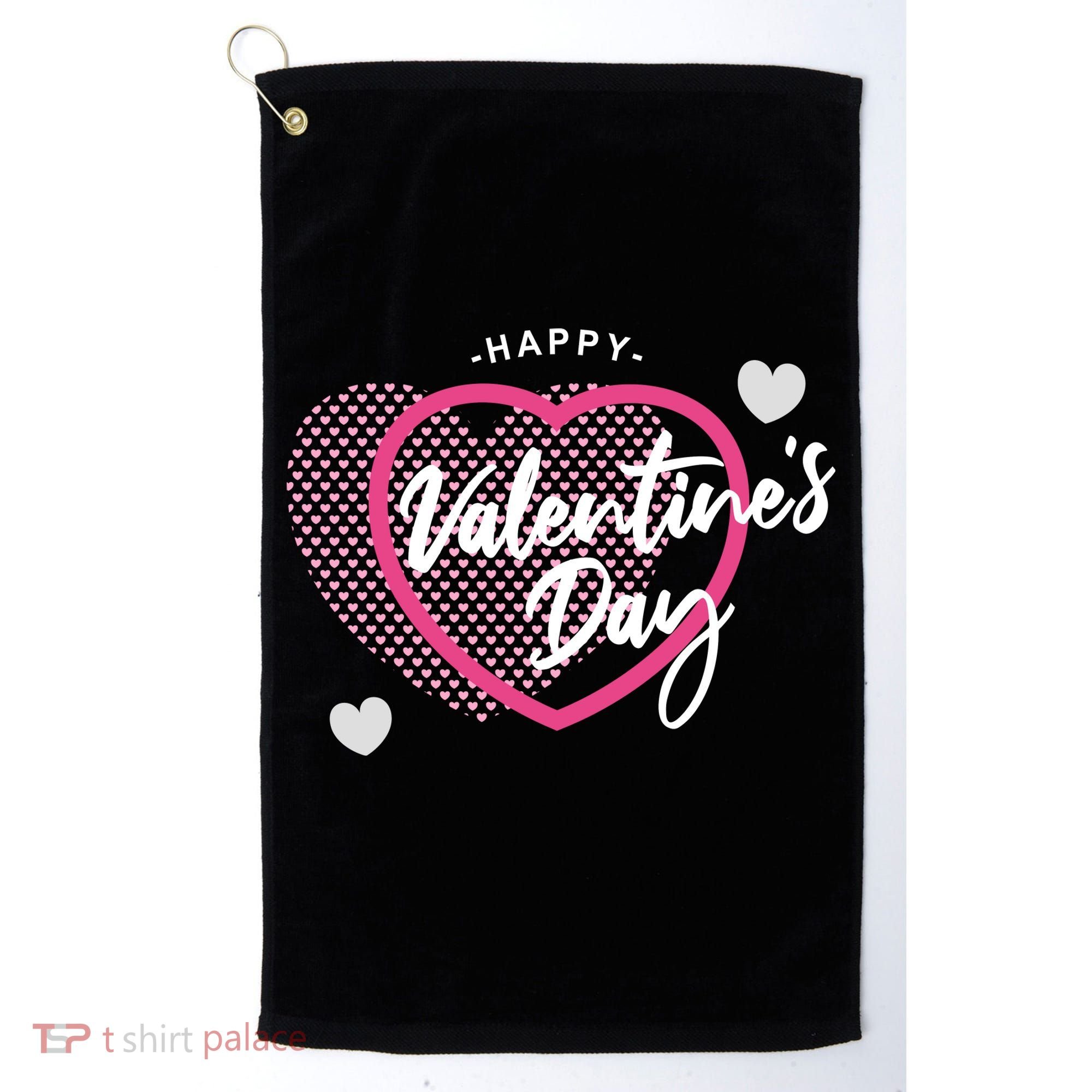 Happy Valentine's Day Golf Towel
