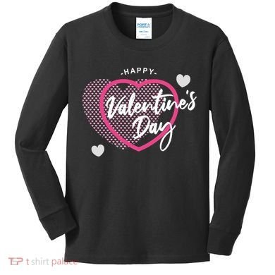 Happy Valentine's Day Kids Long Sleeve Shirt