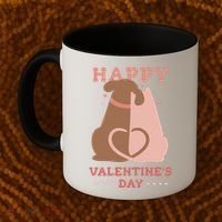 Happy Valentines Day Dog Tail Heart Coffee Mug thumb 2