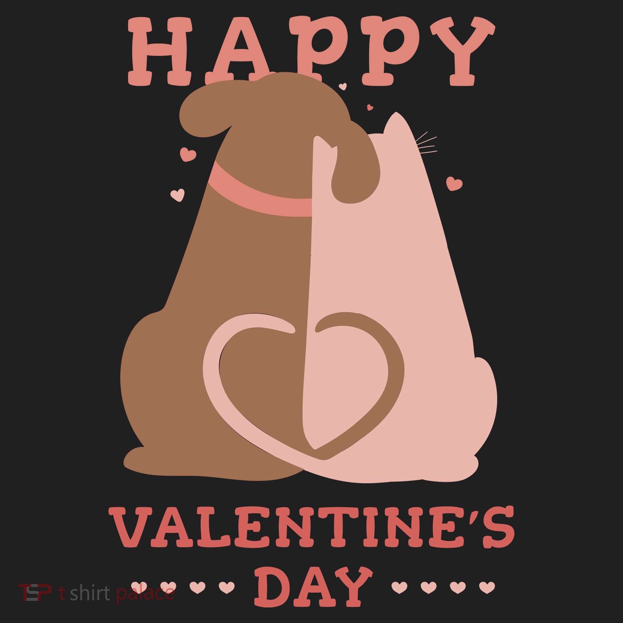 Happy Valentines Day Dog Tail Heart Beanie