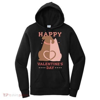 Happy Valentines Day Dog Tail Heart Women's Hoodie