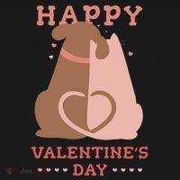 Happy Valentines Day Dog Tail Heart Women's Hoodie thumb 2