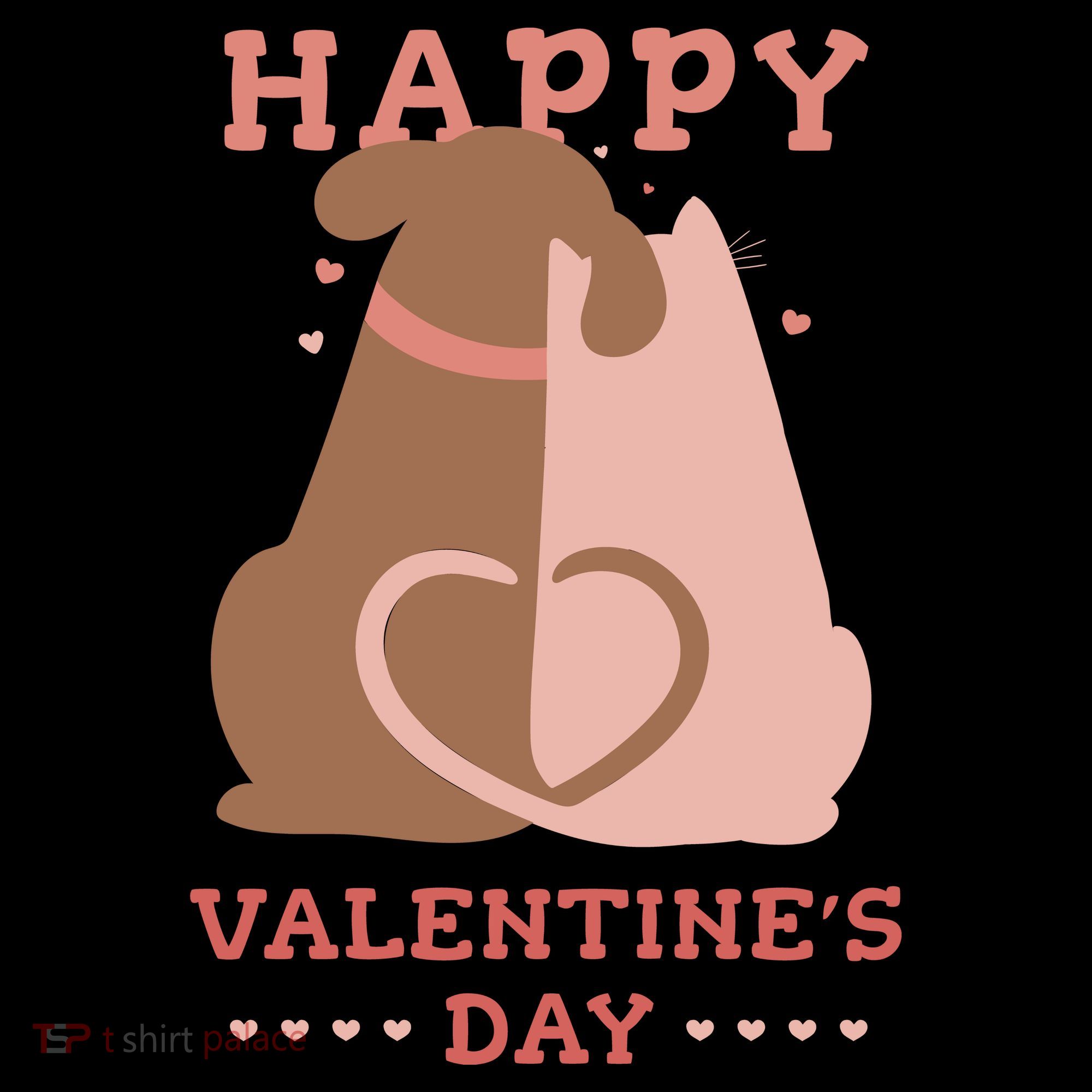 Happy Valentines Day Dog Tail Heart Women's Hoodie
