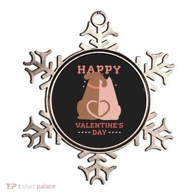Happy Valentines Day Dog Tail Heart Ornament