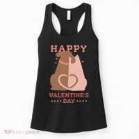 Happy Valentines Day Dog Tail Heart Women's Tank Top thumb 0