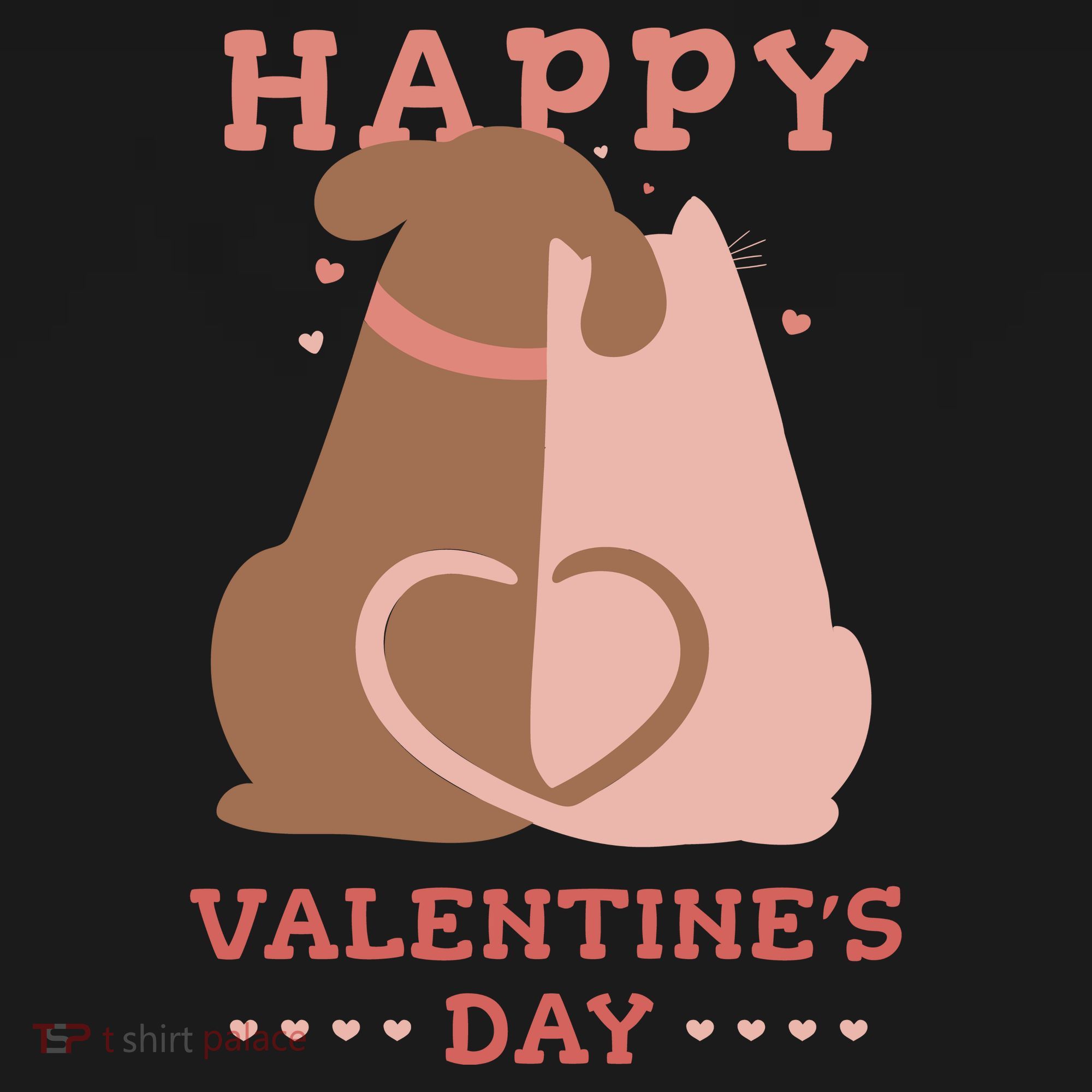 Happy Valentines Day Dog Tail Heart Women's Tank Top