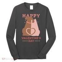 Happy Valentines Day Dog Tail Heart Long Sleeve Shirt thumb 0
