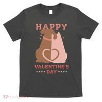 Happy Valentines Day Dog Tail Heart T-Shirt thumb 0