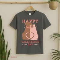 Happy Valentines Day Dog Tail Heart T-Shirt thumb 2