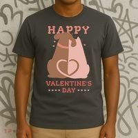 Happy Valentines Day Dog Tail Heart T-Shirt thumb 3