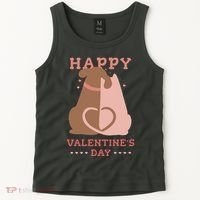 Happy Valentines Day Dog Tail Heart Tank Top thumb 2