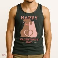 Happy Valentines Day Dog Tail Heart Tank Top thumb 3