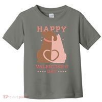 Happy Valentines Day Dog Tail Heart Toddler T-Shirt thumb 0
